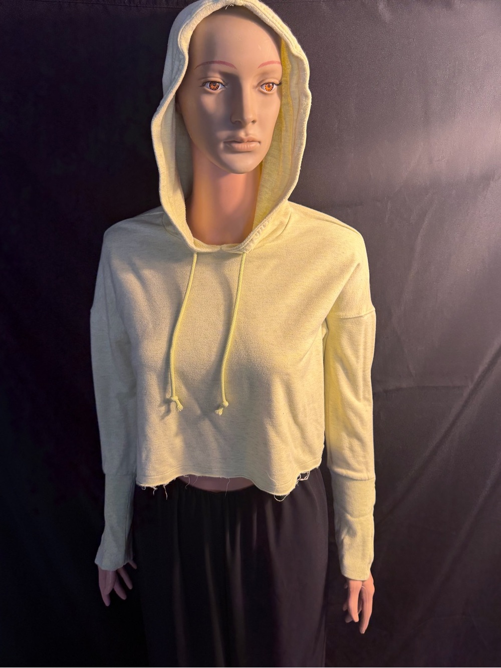 Nike Pale Yellow Cropped Hoodie